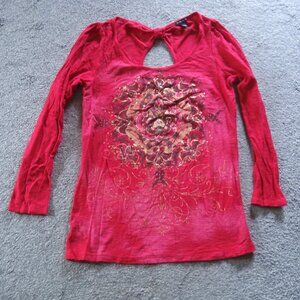 FANG RED SEQUIN TOP